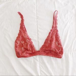 LIKE NEW! PINK LACE BRALETTE!